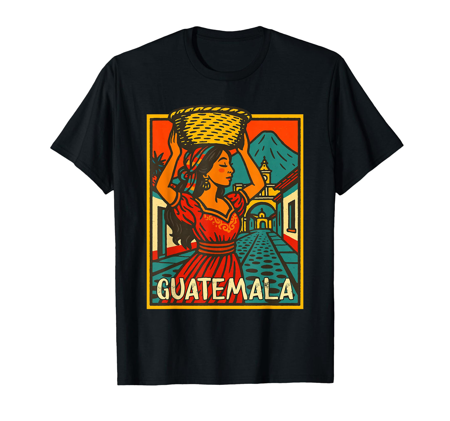 Guatemala Retro Comic Traveling Arco de Santa Catarina Trip T-Shirt
