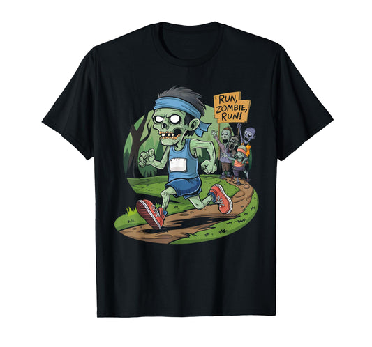 Halloween Running Shirt Funny Spooky Zombie Run Scary Runner T-Shirt