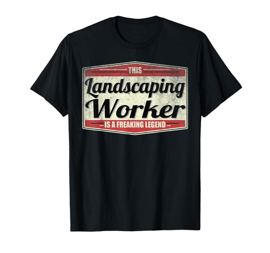 Funny Profession Quote Vintage Landscaping Worker T-Shirt