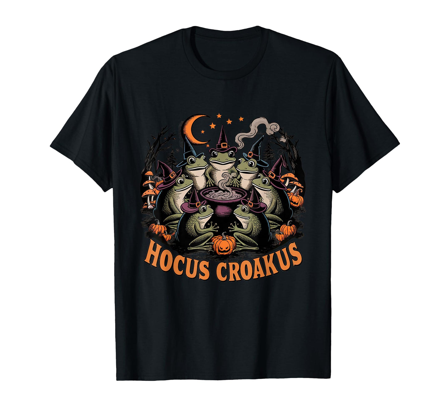 Hocus Croakus Frog Coven Funny Witch Halloween Spooky Animal T-Shirt