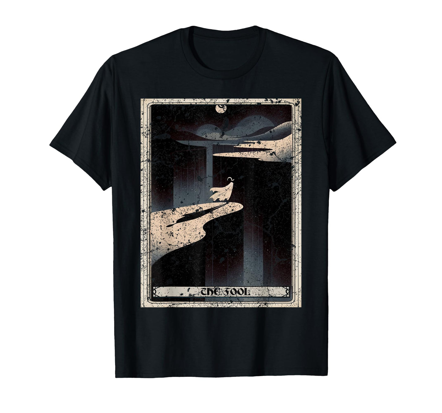 The Fool Tarot Card Black T-Shirt