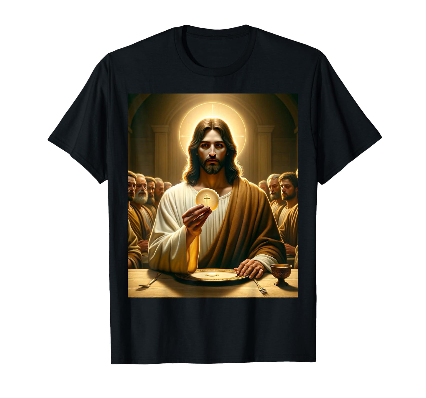 Jesus Holding Mass Last Supper Eucharist T-Shirt