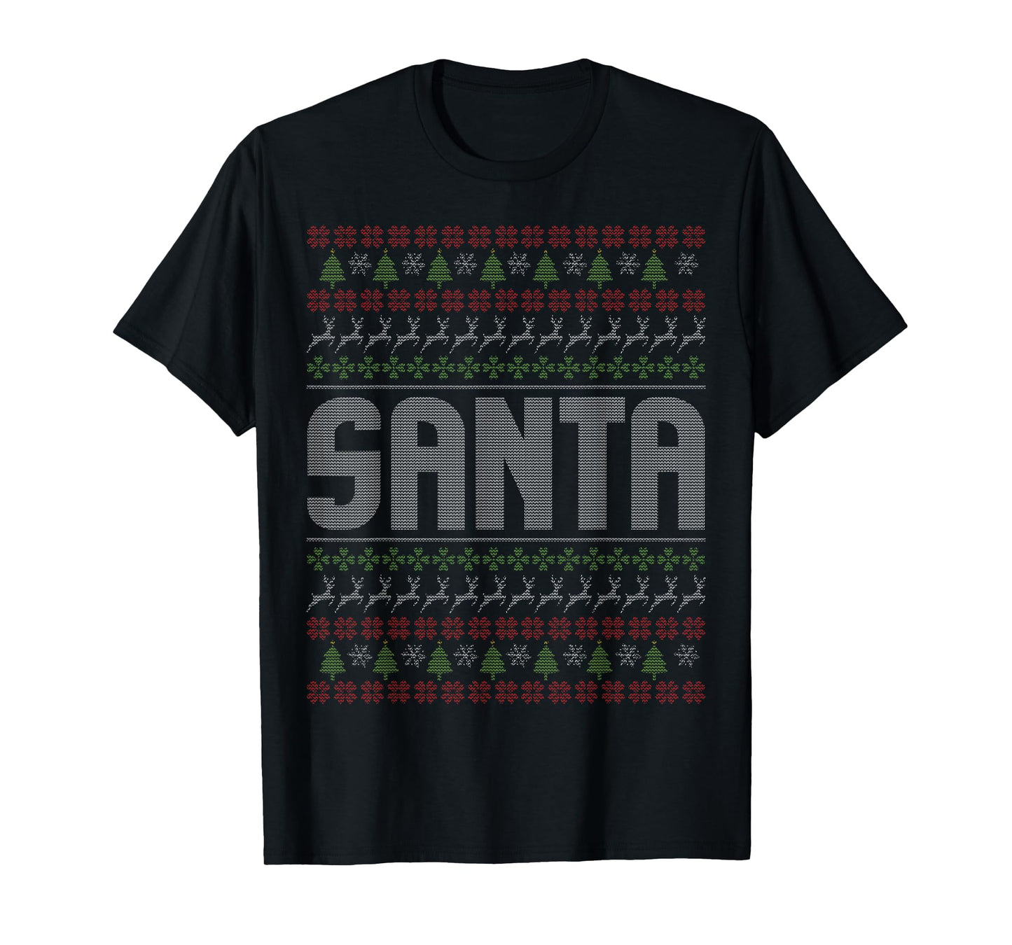 Santa Happy Christmas Funny Ugly Christmas T-Shirt