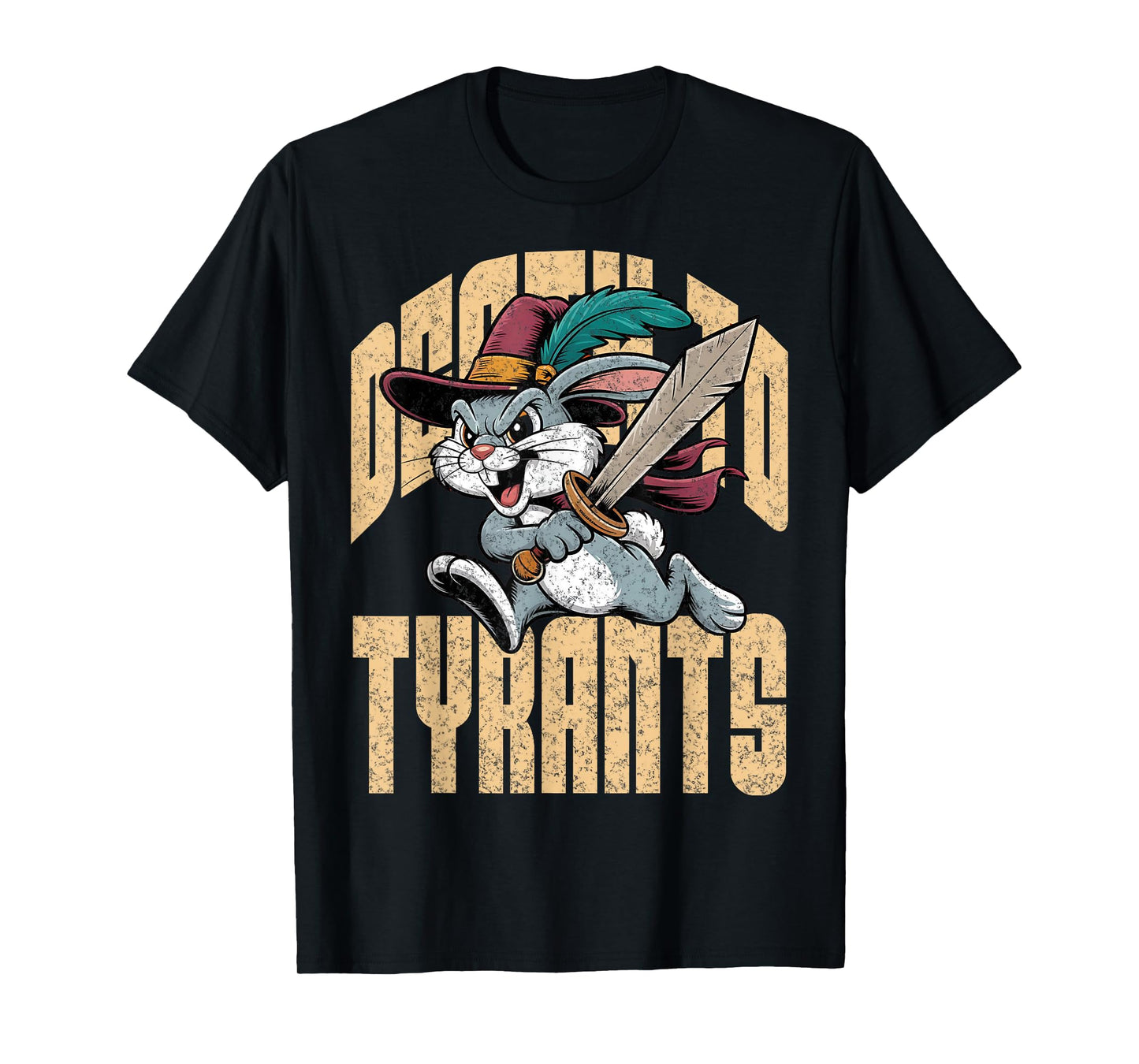 Death To Tyrants Retro Rabbit Meme Funny Vintage 90s T-Shirt