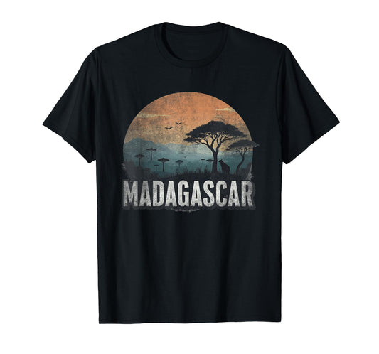 Retro Madagascar Landscape Vintage Souvenir T-Shirt