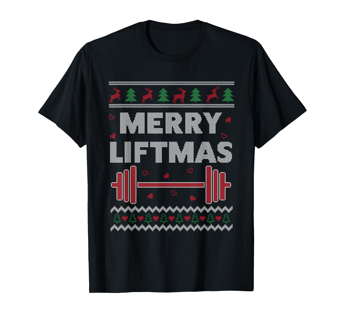 Merry Liftmas Ugly Christmas Gym Workout Funny Fitness T-Shirt