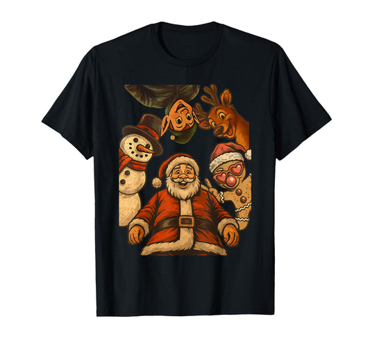 Santa Squad Elf Reindeer Gingerbread Snowman Christmas Xmas T-Shirt