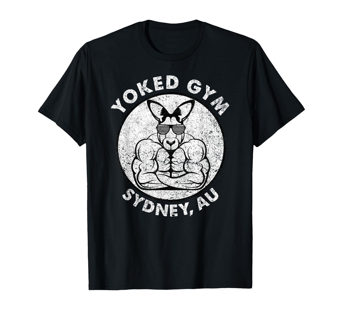 Weight Lift Yoked Gym Sydney Flex Muscle Kangaroo Men Women T-Shirt