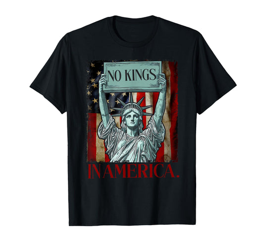 No Kings In America Retro Of Liberty T-Shirt