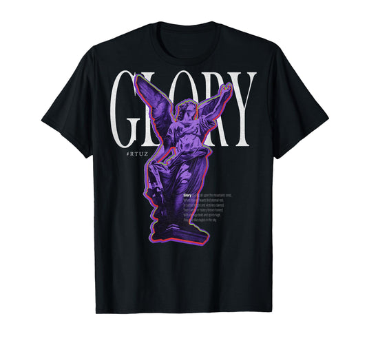 Modern hip hop vintage Angel urban back print streetwear T-Shirt, Small