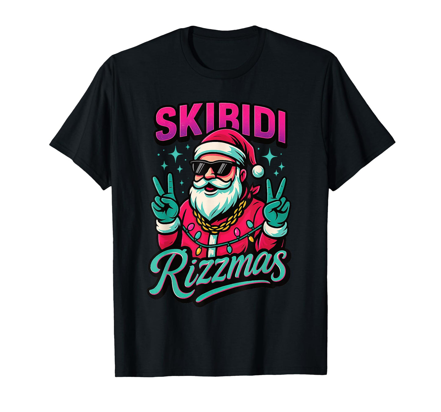 Skibidi Rizzmas Christmas Rizz Santa Claus Charisma Kid Cool T-Shirt