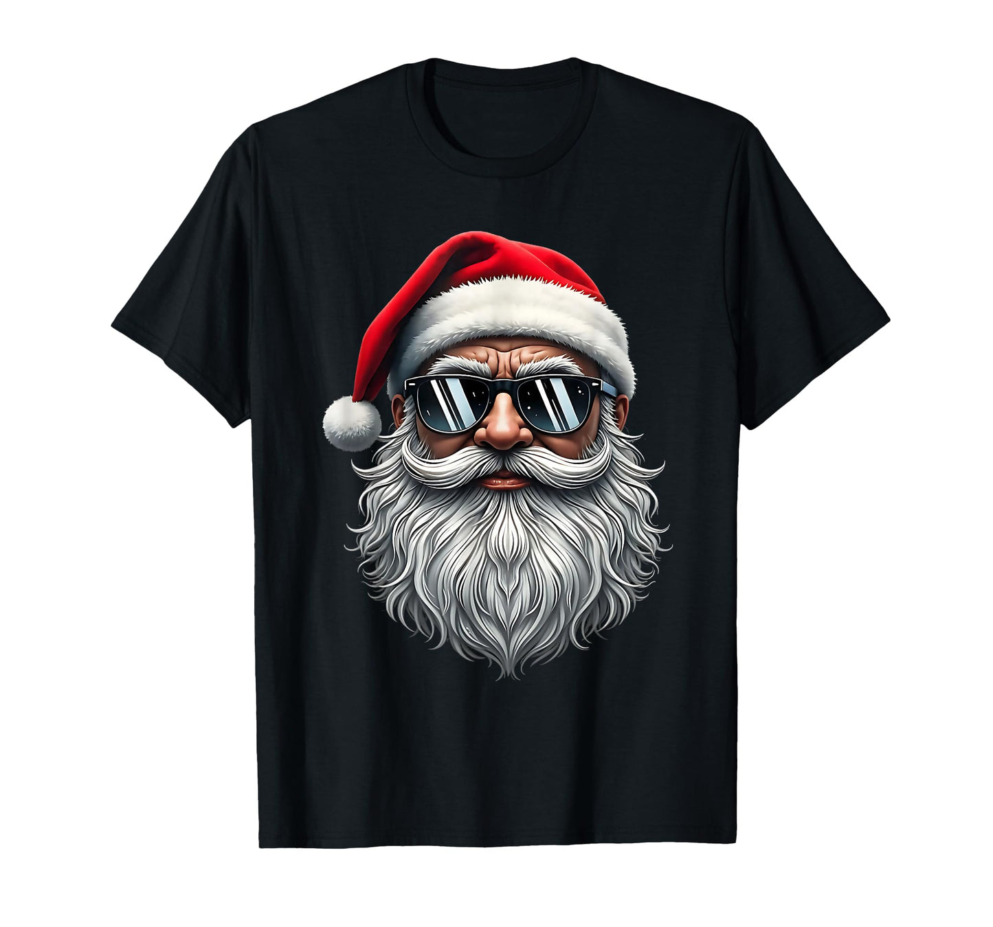 Santa Face Retro Sunglasses Christmas Xmas Men Women Kids T-Shirt