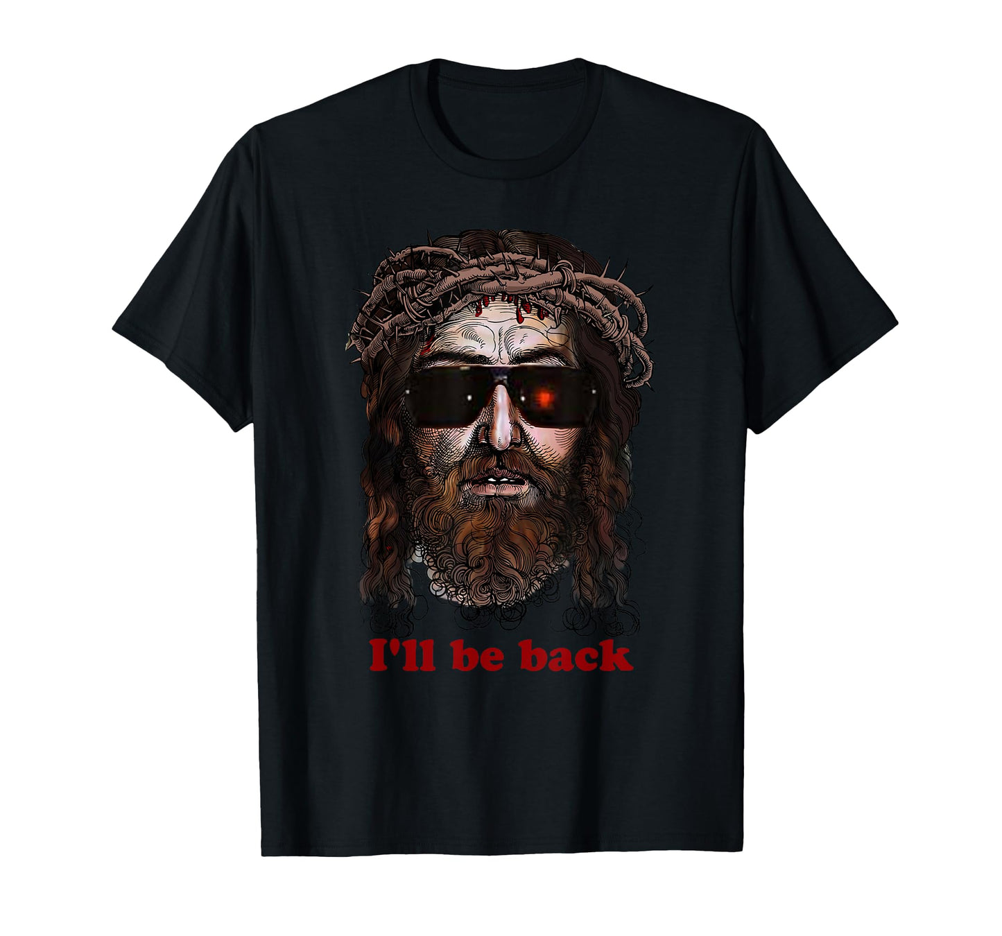 Skynet Jesus In Sunglasses I'll Be Back Tee Shirt T-Shirt