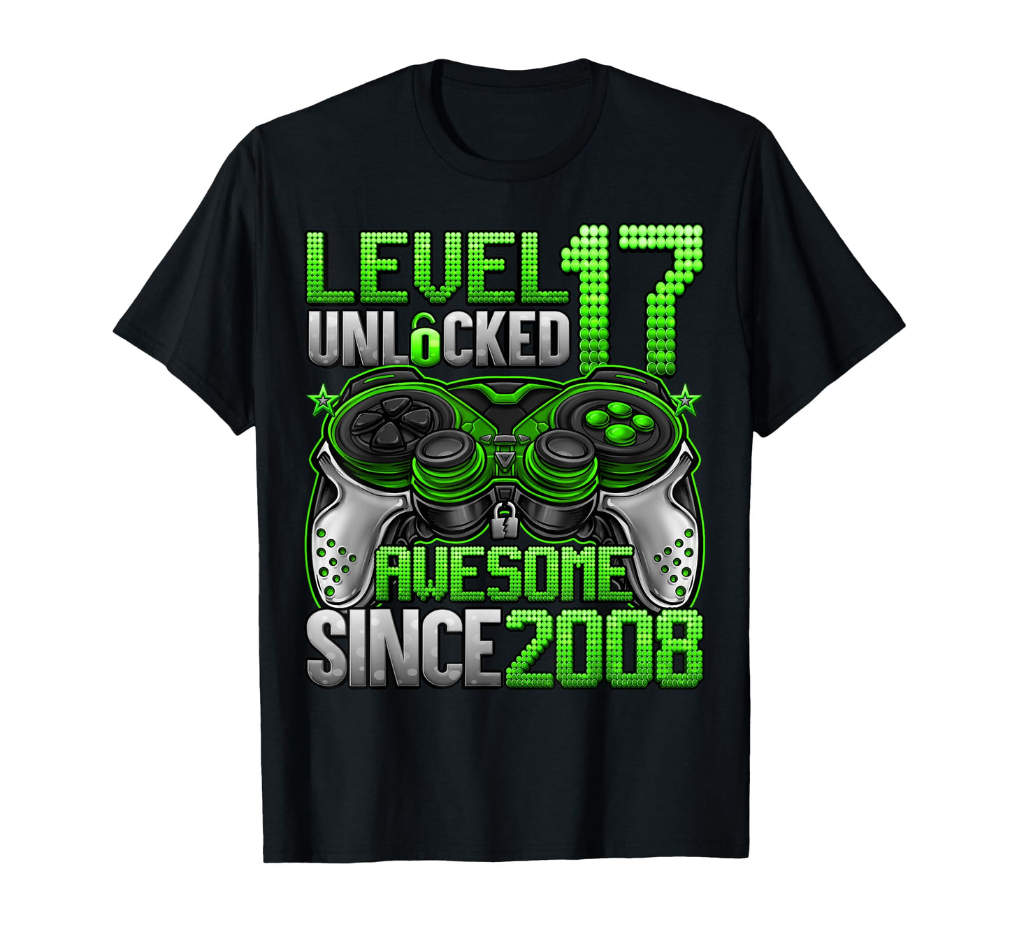 Level 17 Unlocked 17 Year Old Gifts Boys 17th Birthday Boy T-Shirt