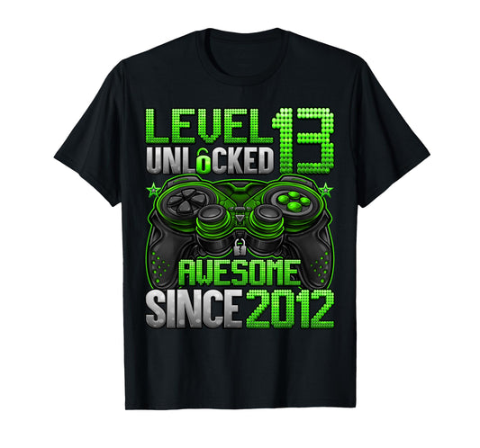 Level 13 Unlocked 13 Year Old Gifts Boys 13th Birthday Boy T-Shirt