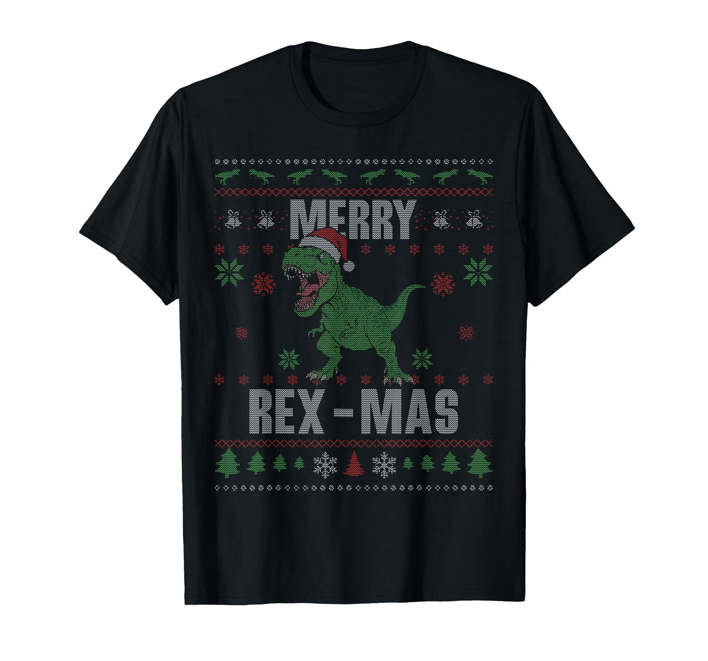 Merry Rex Mas Dinosaur Happy Christmas T-Rex Ugly Christmas T-Shirt