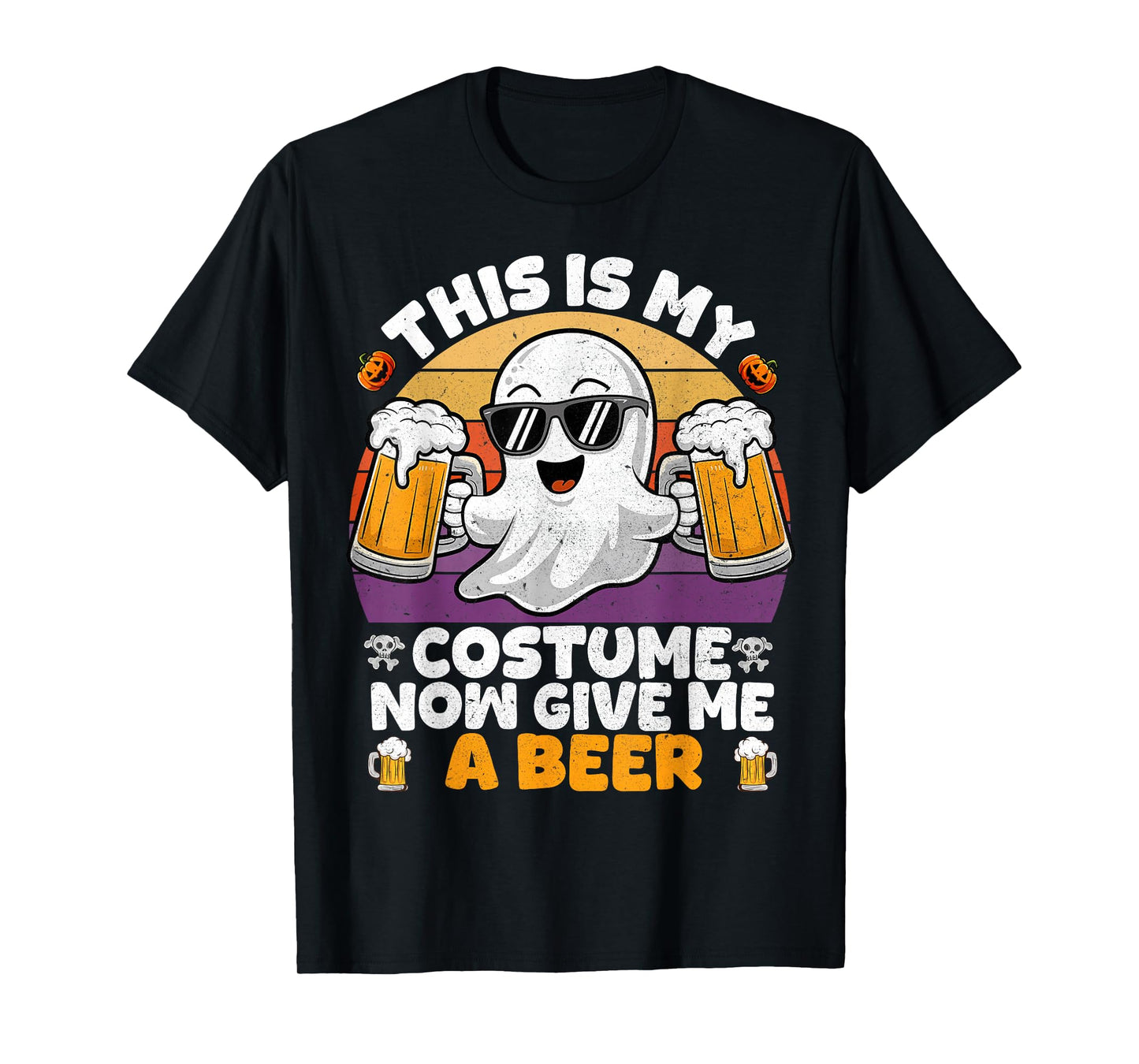 Funny Vintage Boo This is My Halloween Costumes Adults Mens T-Shirt
