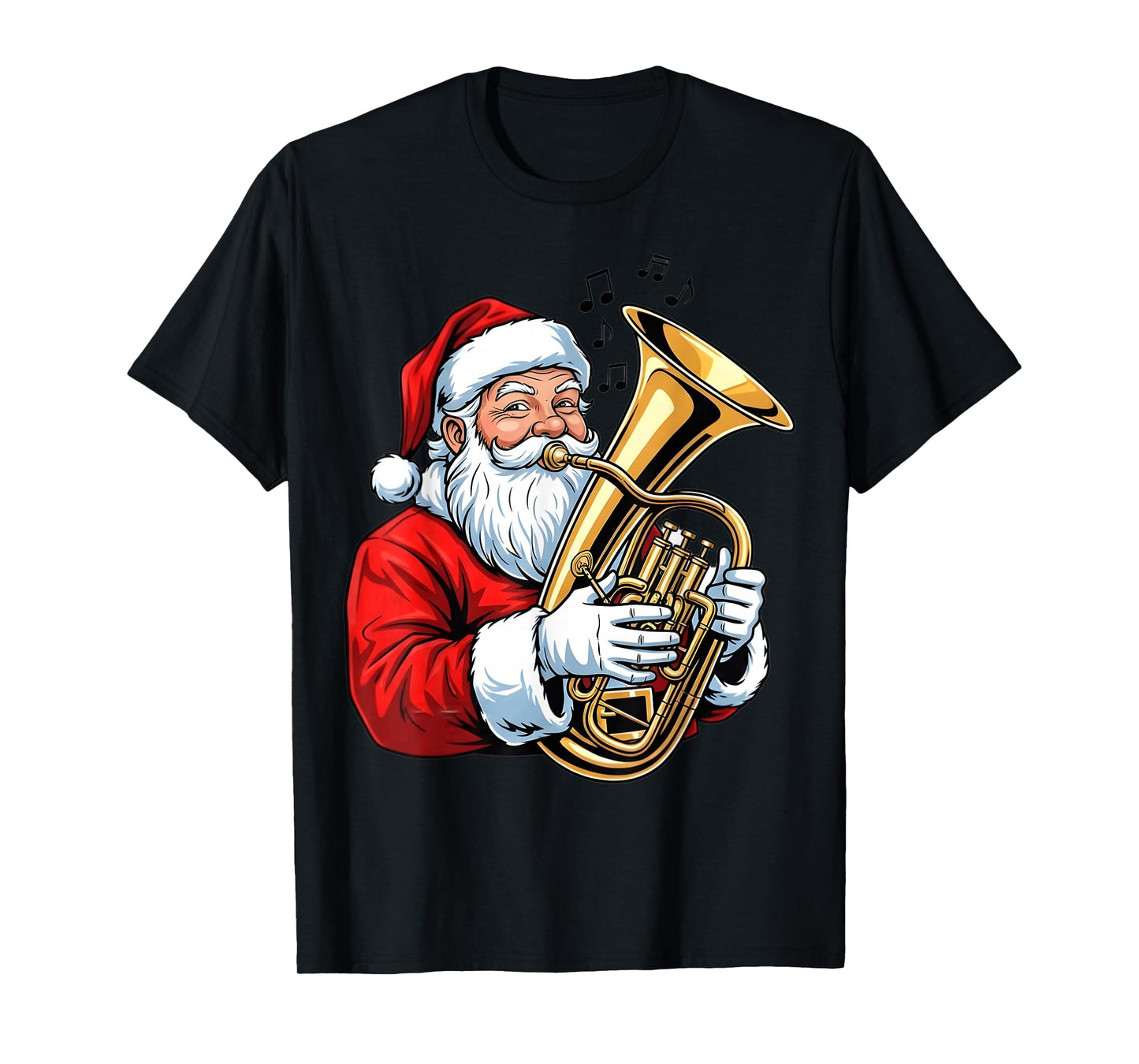 Tuba Christmas Euphonium Player Xmas Santa Marching Band T-Shirt