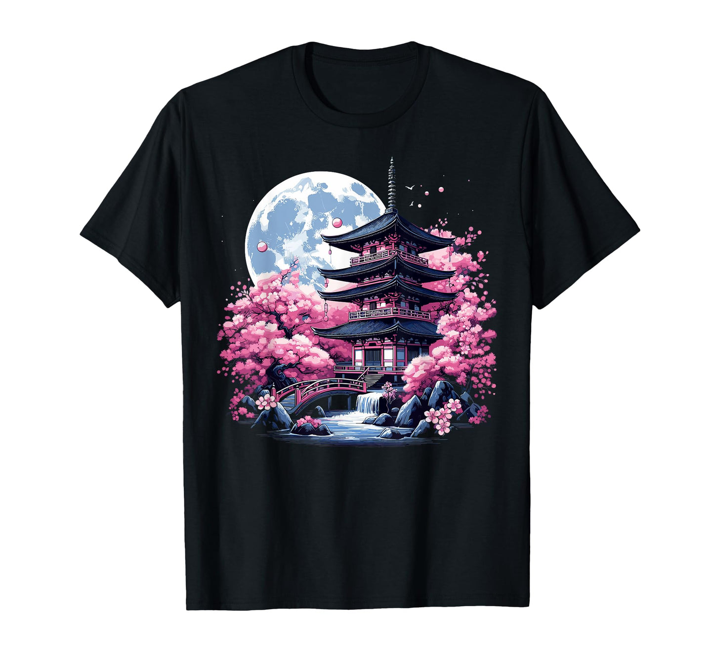 Japanese Sakura Garden Geisha Mount Fuji Cherry Blossom T-Shirt