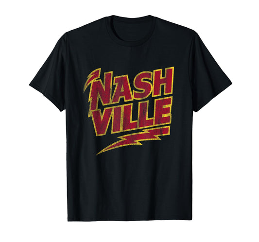 Vintage Nashville Music City Country Rock Retro Concert Tee T-Shirt