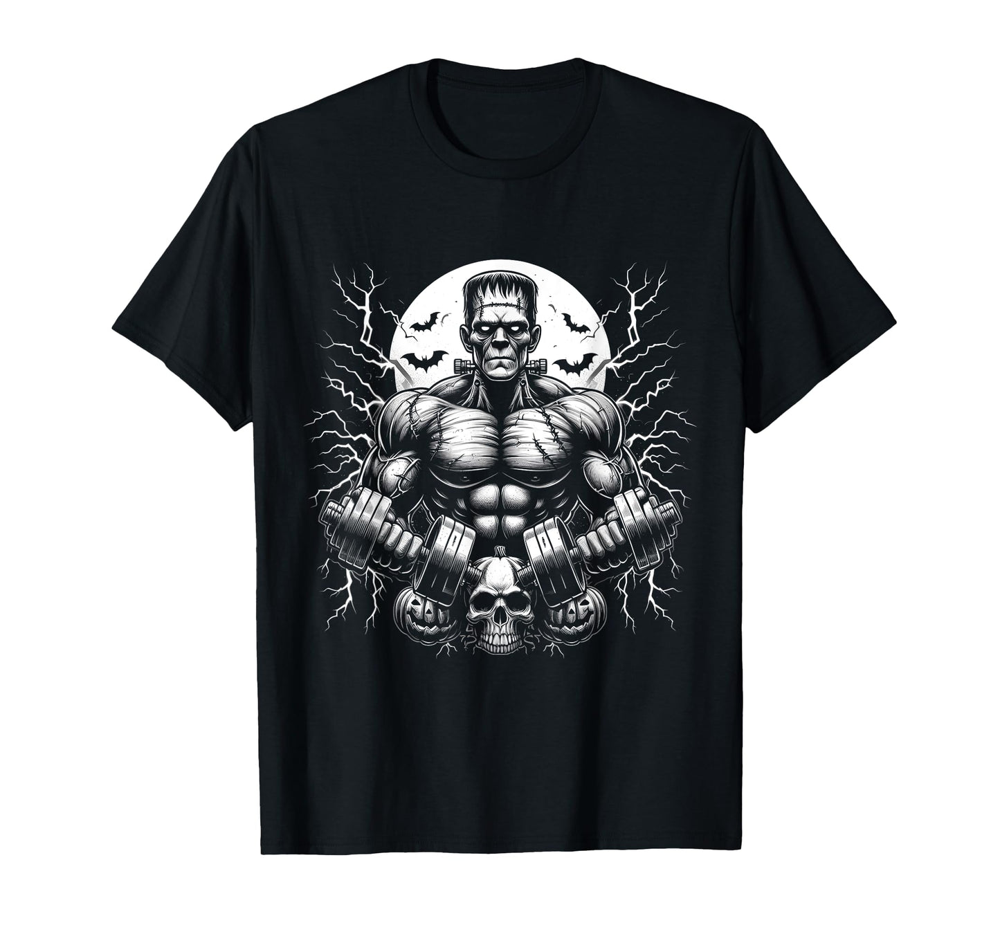 Frankenstein Monster Halloween Gym Workout T-Shirt
