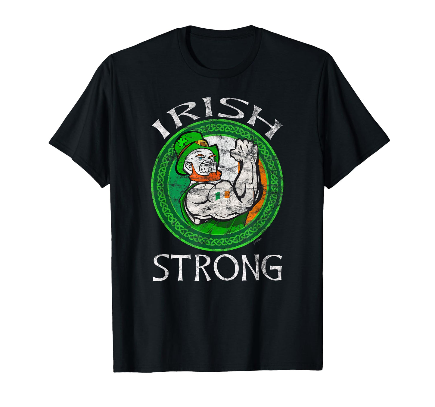 Strongman Powerlifting Irish funny Weightlifting Dad Gym T-Shirt