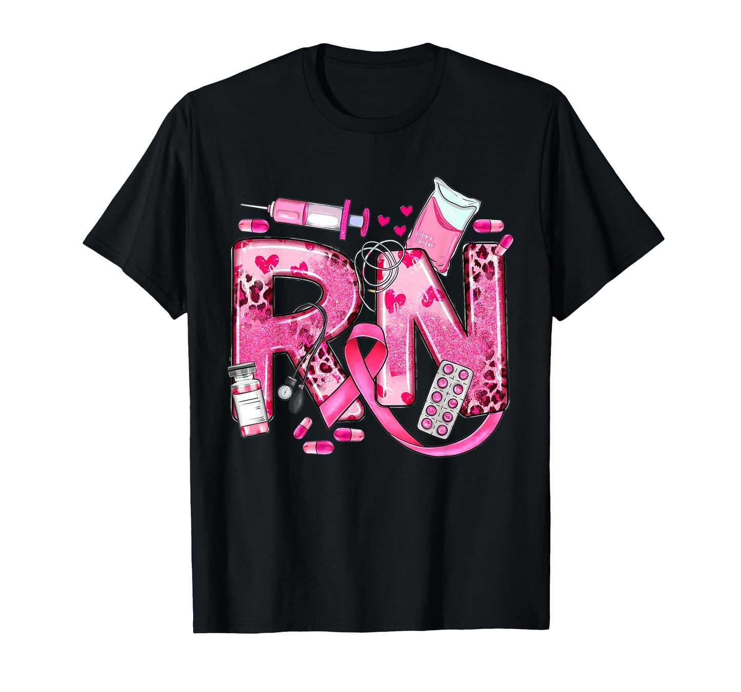 Nurse Breast Cancer Awareness Pink Ribbon Nursing RN Life T-Shirt