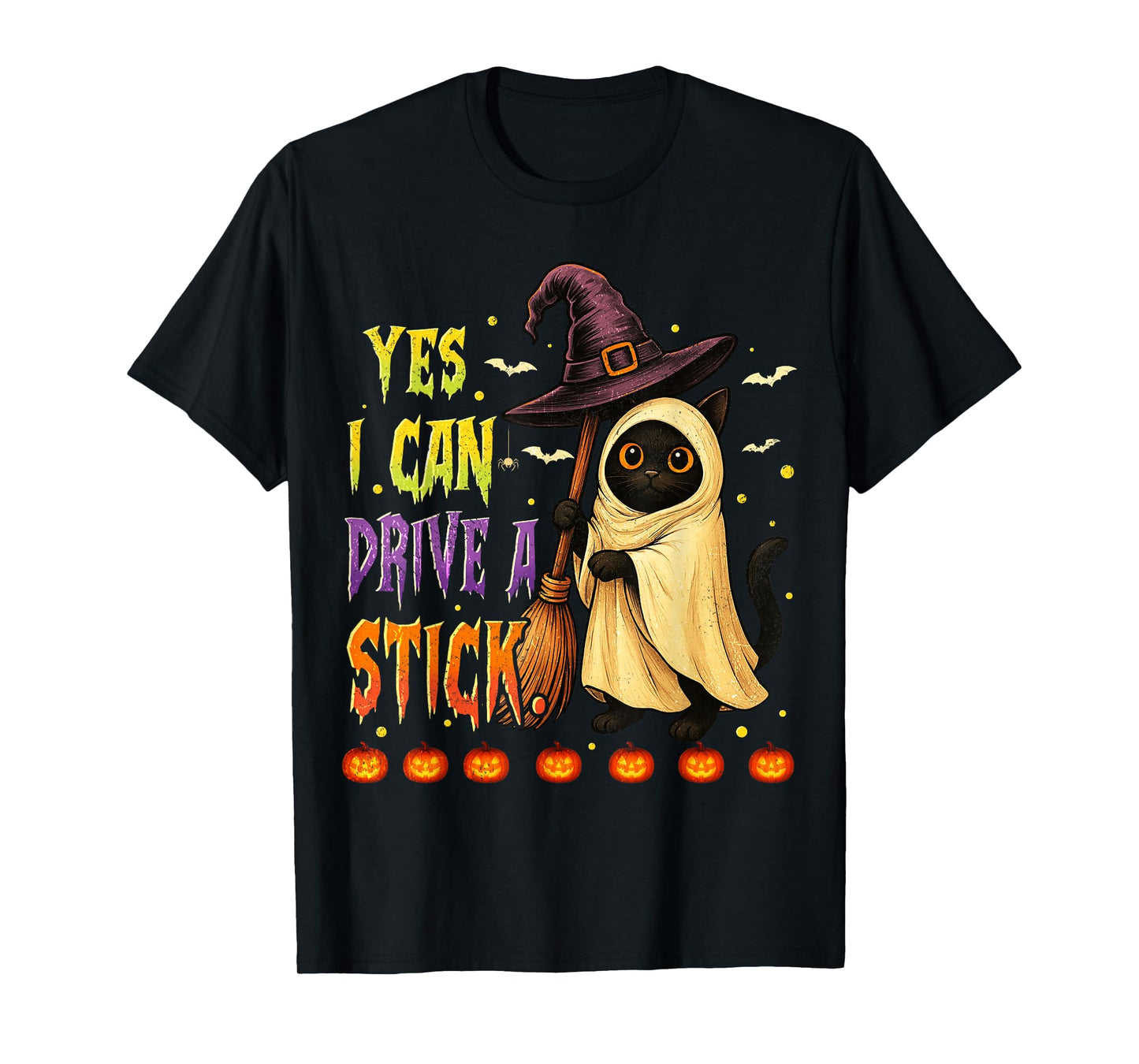 Yes I Can Drive A Stick Funny Halloween T-Shirt
