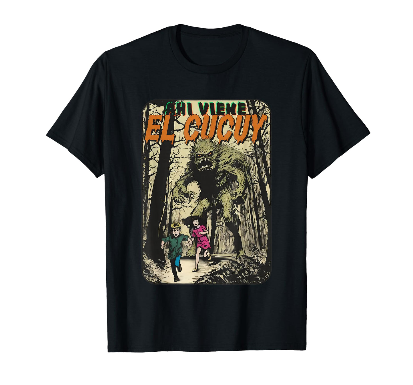 Aqui Viene El Cucuy Scary Monster Folklore Halloween T-Shirt