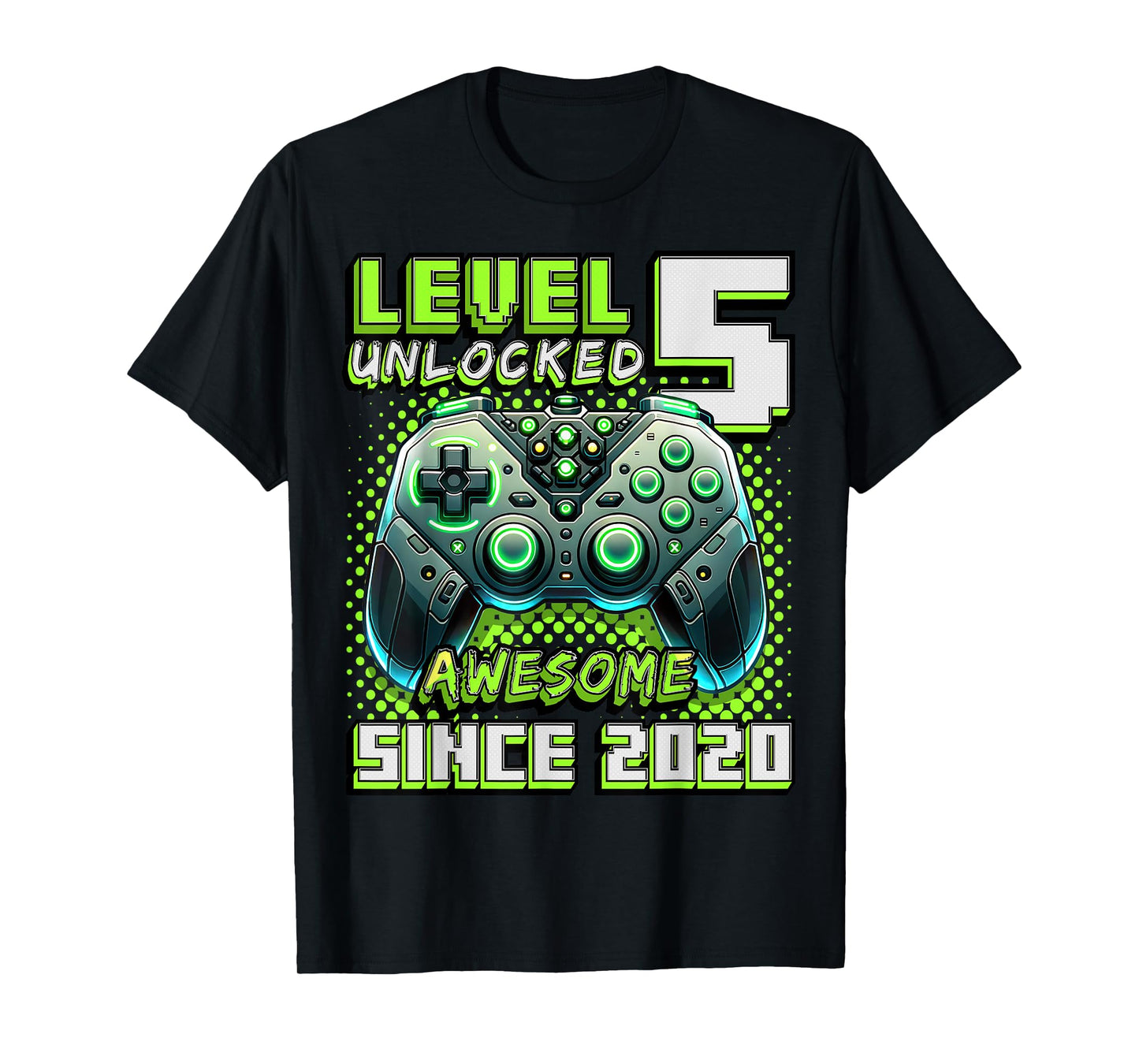 5th Birthday Boy Level 5 Gamer 5 Year Video Game Party T-Shirt