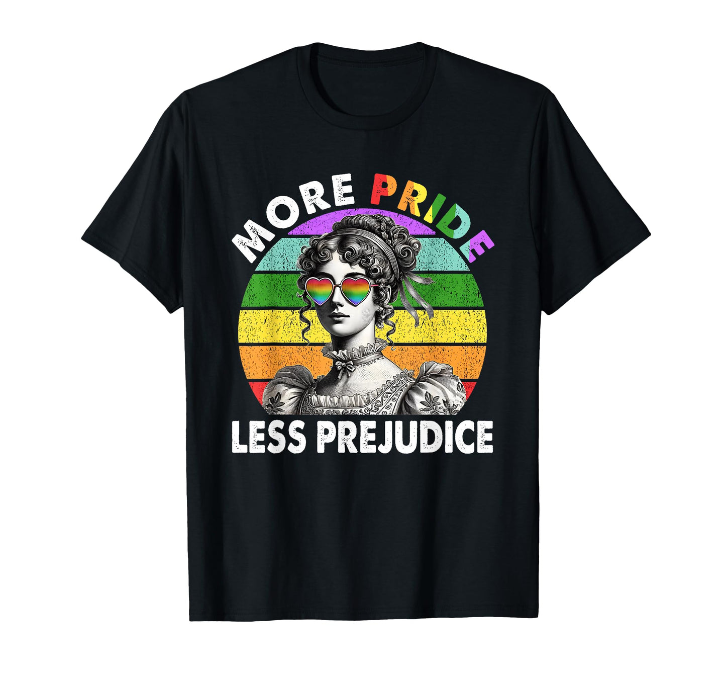 More Pride Less Prejudice Pride Month LGBTQ Gay Lesbian T-Shirt