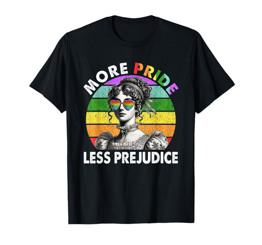 More Pride Less Prejudice Pride Month LGBTQ Gay Lesbian T-Shirt