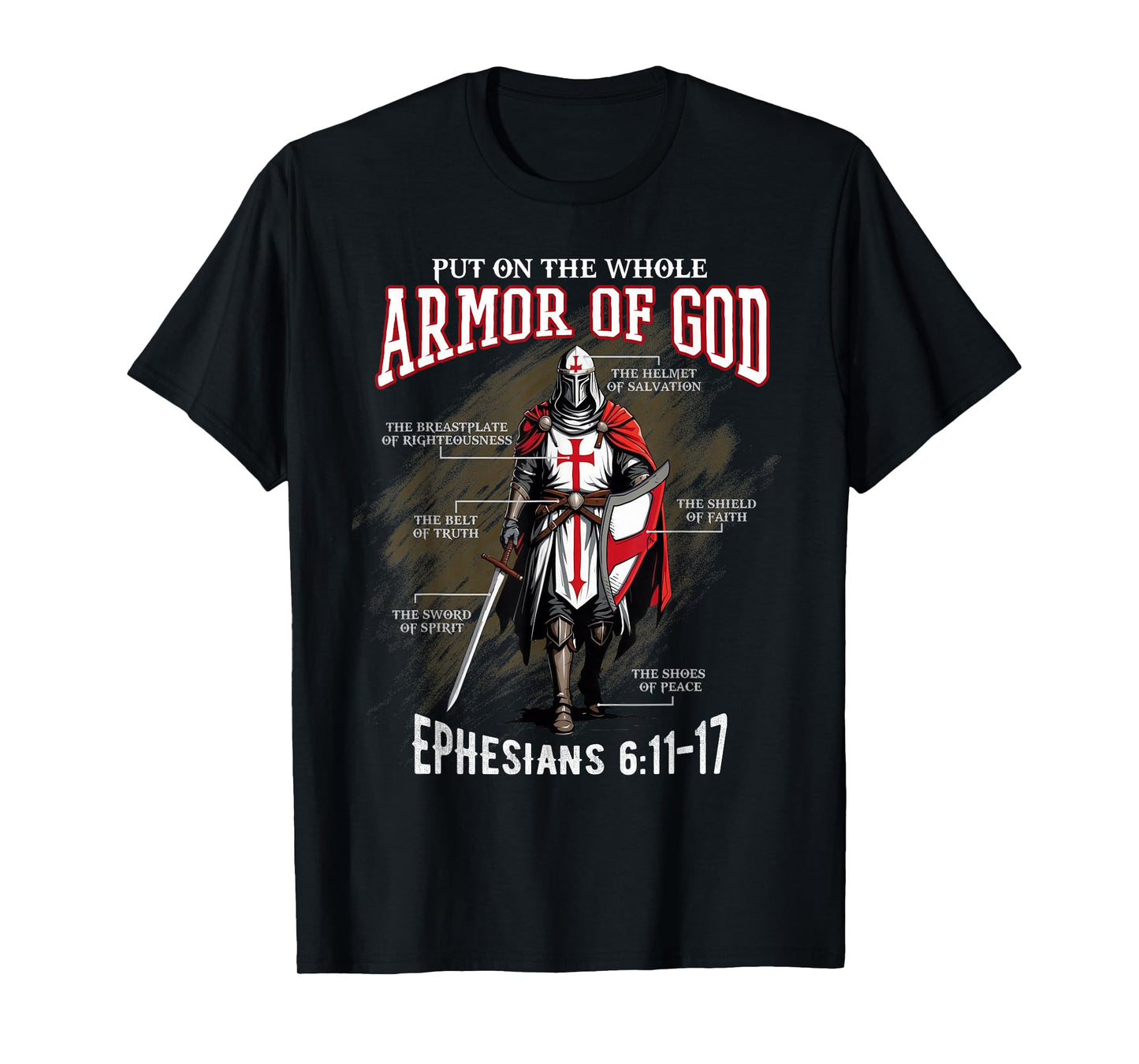 Full Armor of God Men Women Kids Christian Bible Verse Gift T-Shirt