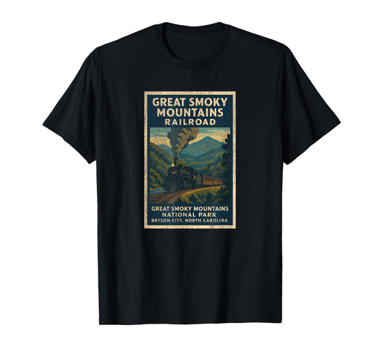GREAT SMOKY MOUNTAINS RAILROAD Scenic Railroad Train T-Shirt