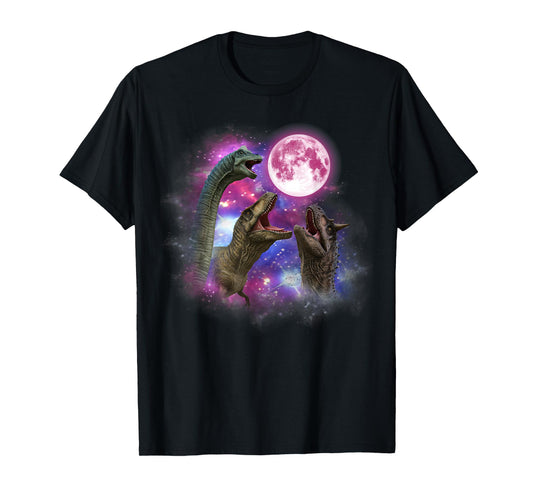 Dinosaur Howling At The Moon Wildlife colorful dinosaurs T-Shirt