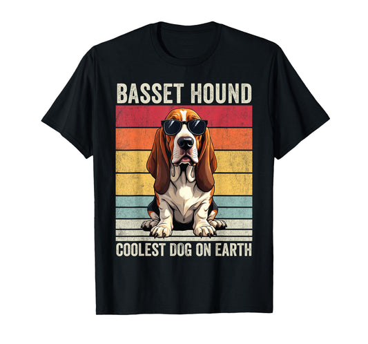 Basset Hound Coolest Dog On Earth, Basset Hound T-Shirt