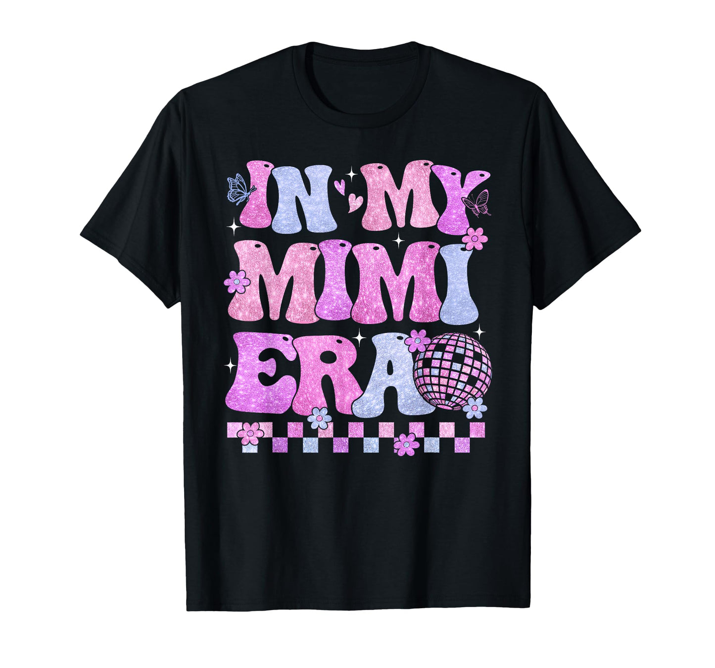 In My Mimi Era Groovy Retro Mothers Day Disco Ball Women T-Shirt