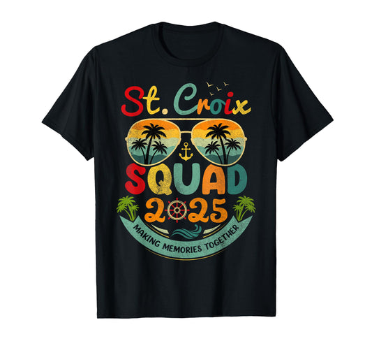 St. Croix Squad 2025 Beach Vacation Vintage St. Croix Group T-Shirt