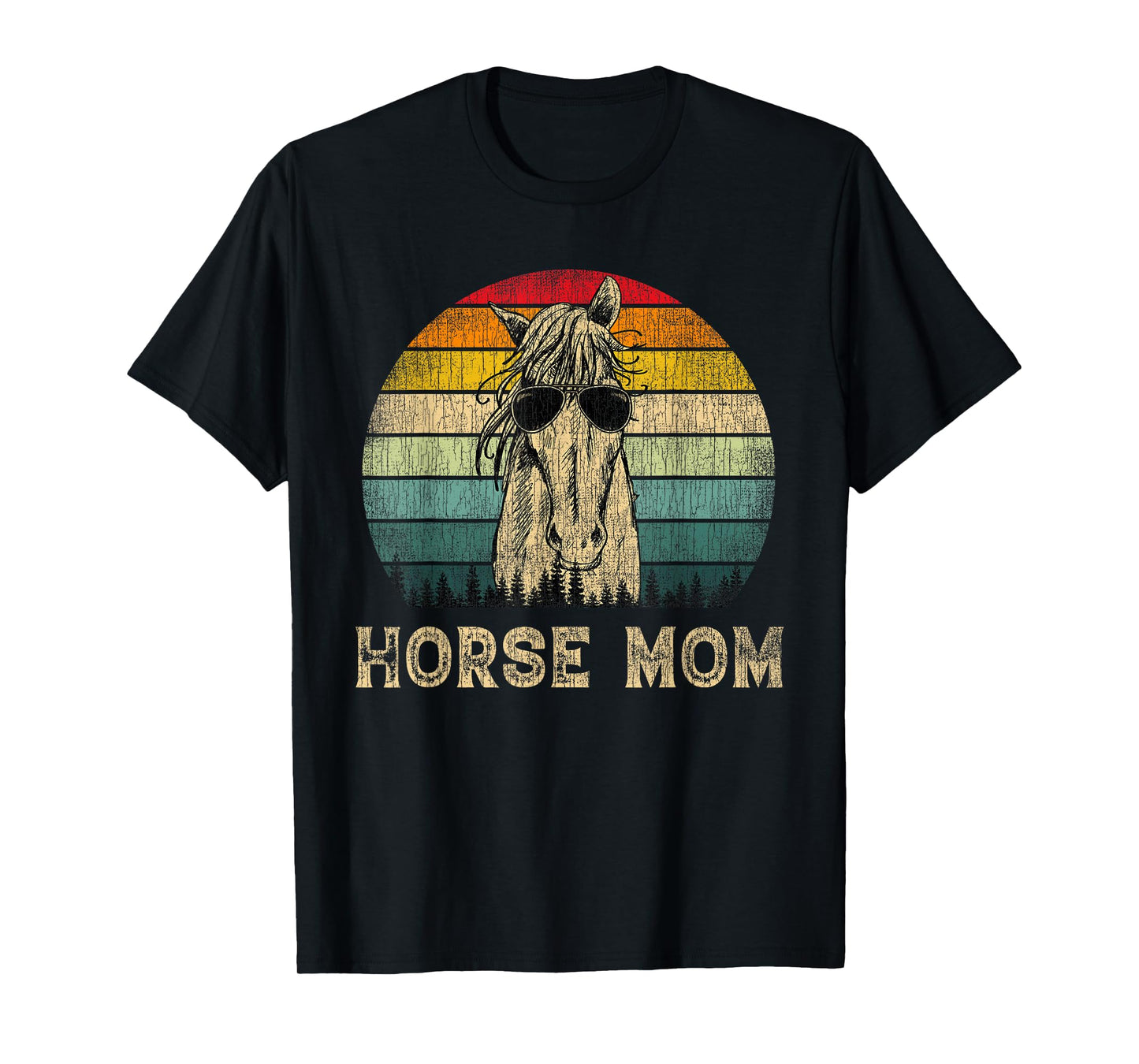 Vintage Horse Mom Horse Lovers Mommy Mother's Day T-Shirt