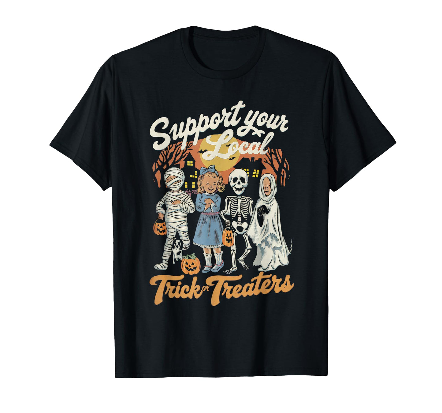 Halloween Tshirt Women Men Skeleton Witch Monster Party T-Shirt