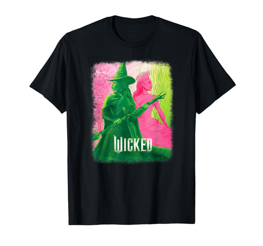 Wicked Unisex-Kids Movie Tie-In T-Shirt, Black, Small, Short Sleeve, Crew Neck, Tonal Effect Movie Design