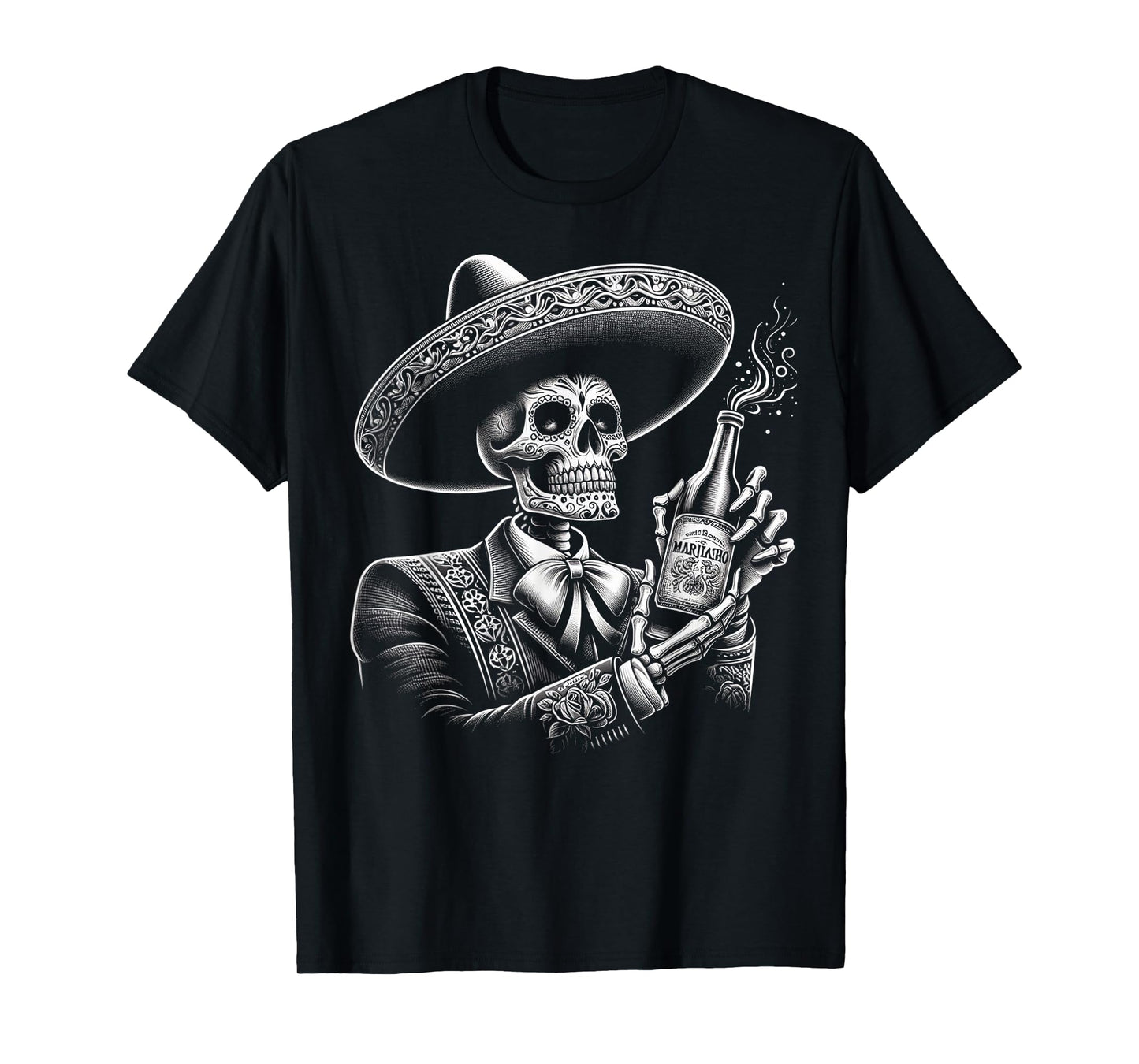 Vintage Skeleton Tequila Mexico Dia De Los Muertos Mexican T-Shirt