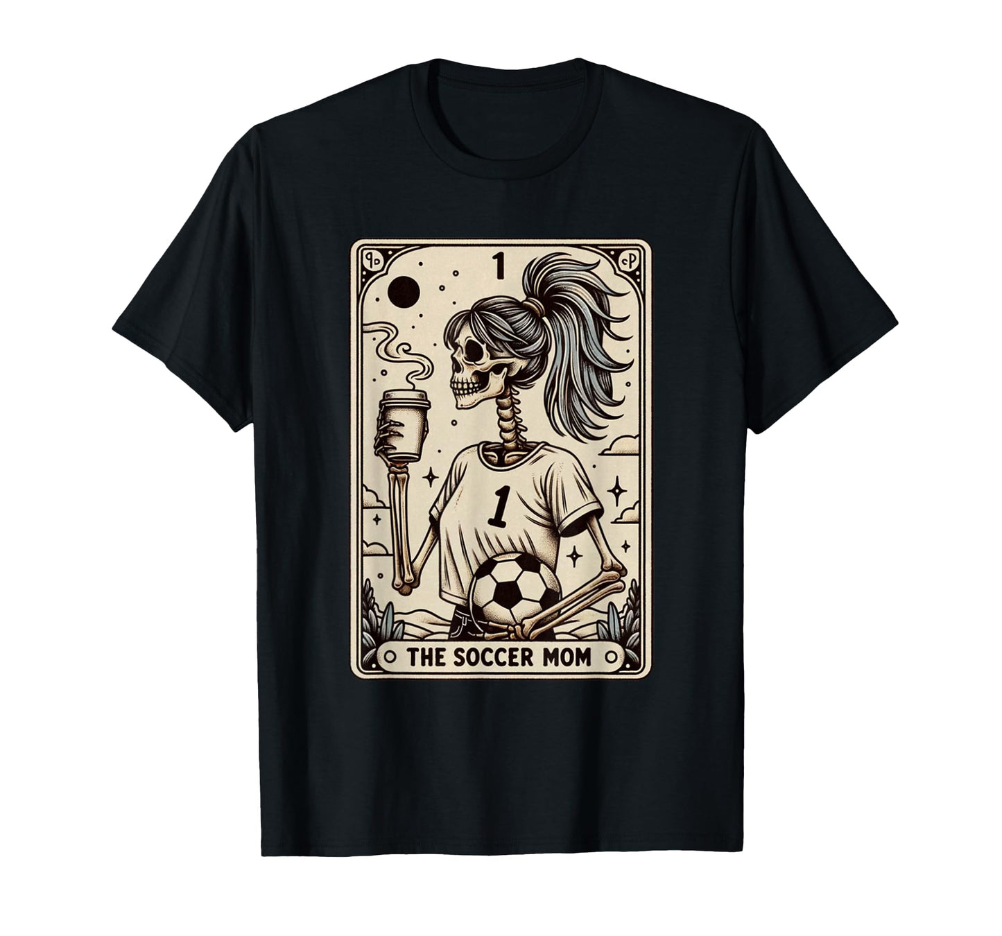 Soccer Mom Tarot Card, Vintage Halloween Soccer Mama T-Shirt