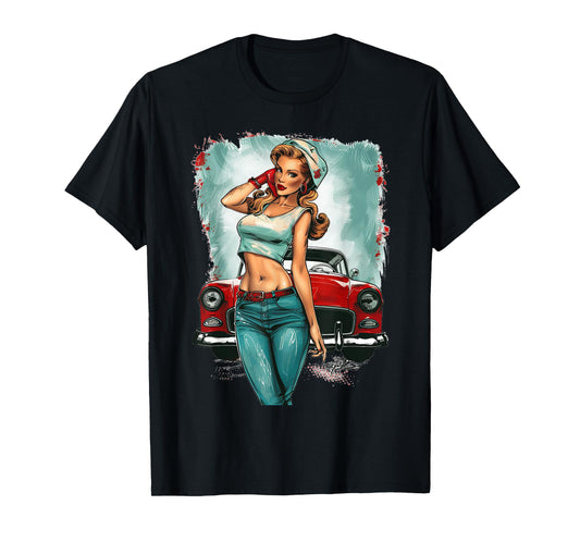 Pinup Girl Pin Up Vintage Retro girls T-Shirt