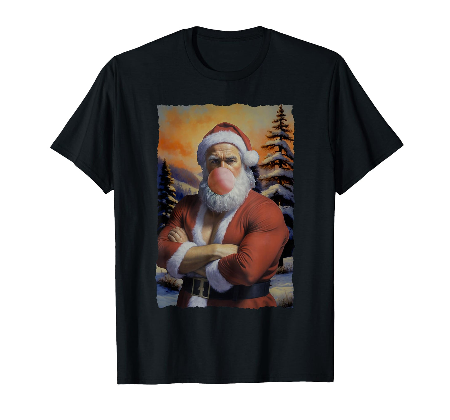 Muscle Santa Shirt – Funny Christmas Gym Holiday Tee T-Shirt