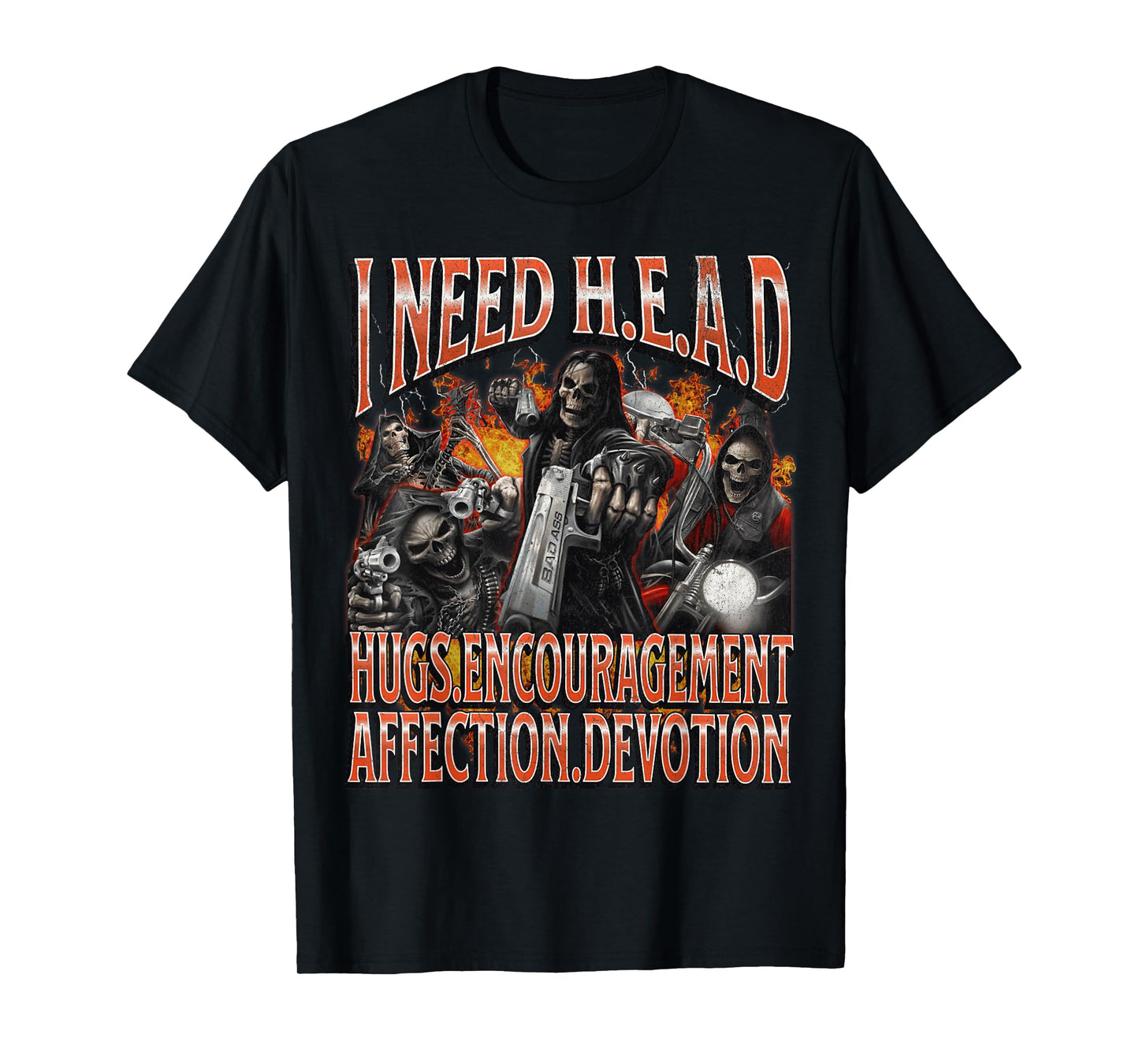I Need Hugs Funny Hard Skeleton Meme Bootleg Graphic T-Shirt