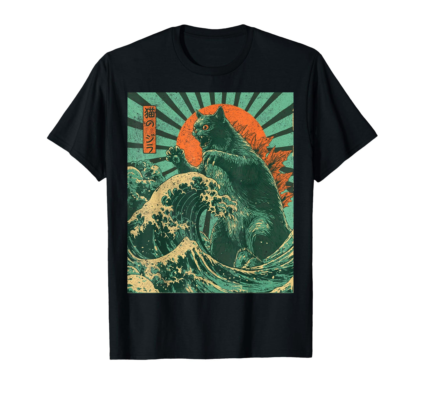 Catzilla Ragdoll Cat Japanese Art Funny T-Shirt