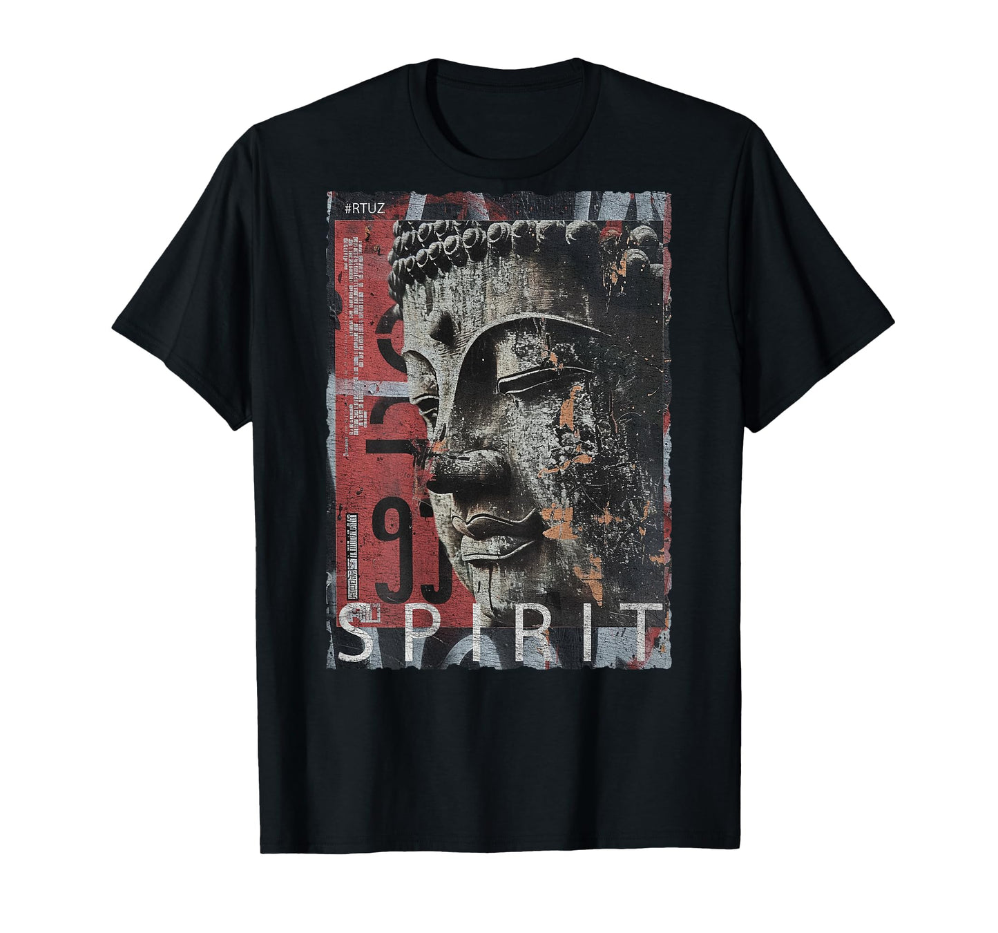 Hip Hop Retro Vintage Edgy Y2K Back Print Streetwear Buddha T-Shirt