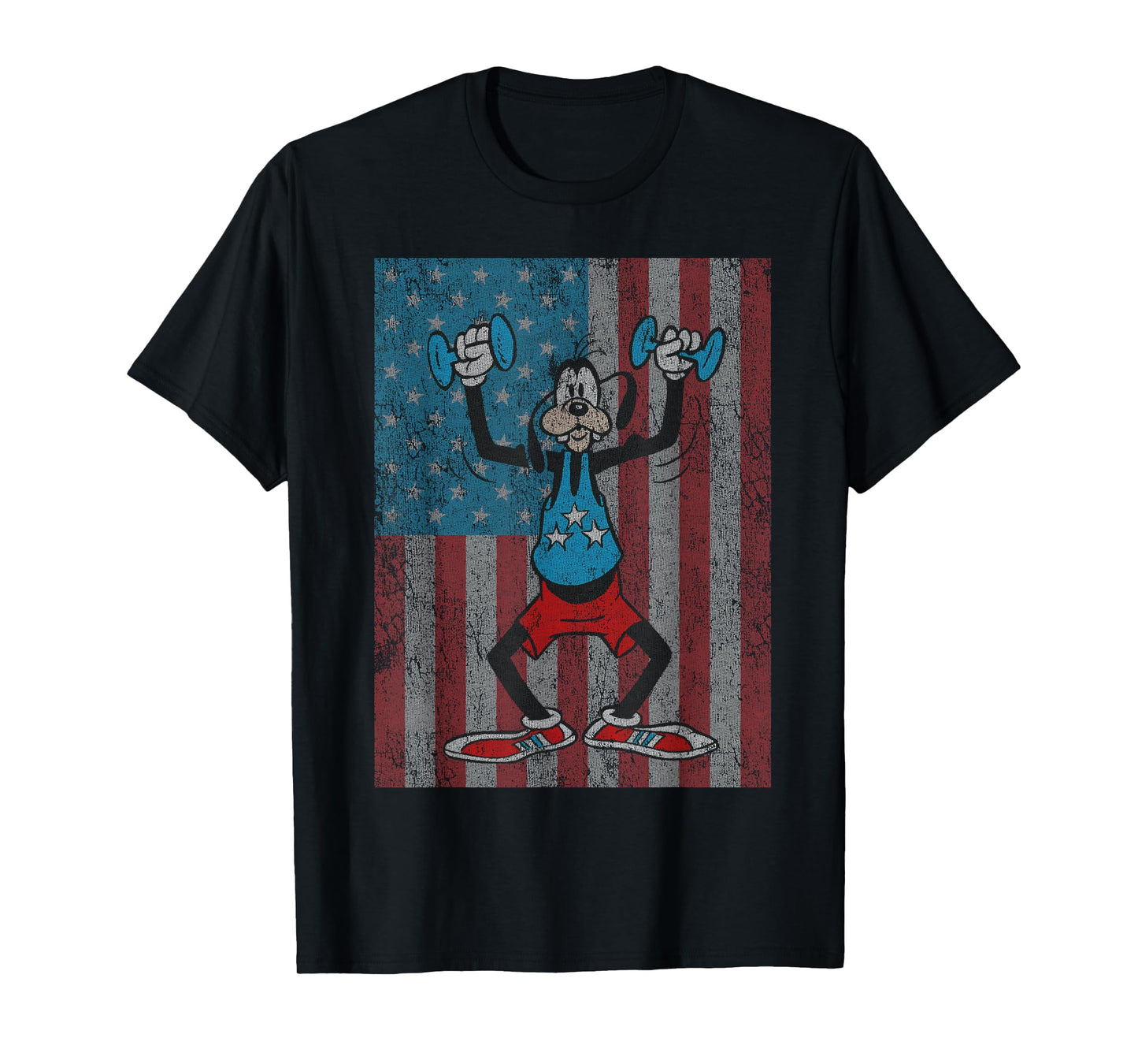 Disney - Goofy Pumping Iron Americana T-Shirt