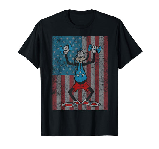 Disney - Goofy Pumping Iron Americana T-Shirt